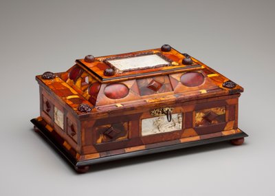 Courtly amber casket, c.1695 by Gottfried Wolffram