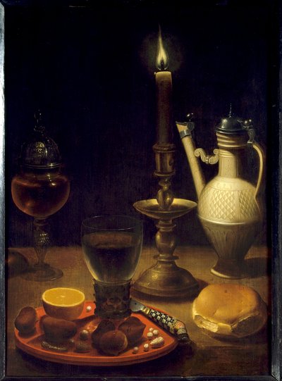 Still Life by Candlelight by Gotthardt von Wedig