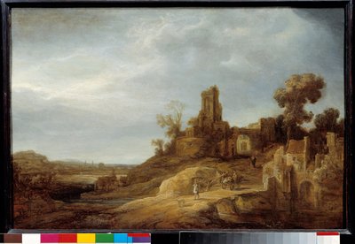 Landscape at the Bridge and the Ruins by Govaert Flinck