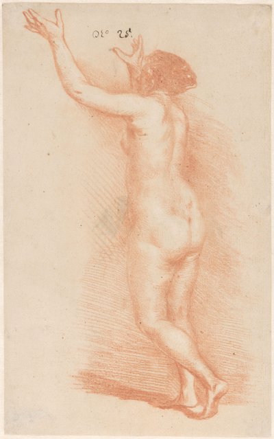 Standing Woman with Raised Arms by Govert Flinck (attributed to)