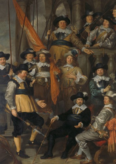 Officers and Other Civic Guardsmen of the XVIII District in Amsterdam under the Command of Captain Albert Bas and Lieutenant Lucas Conijn by Govert Flinck