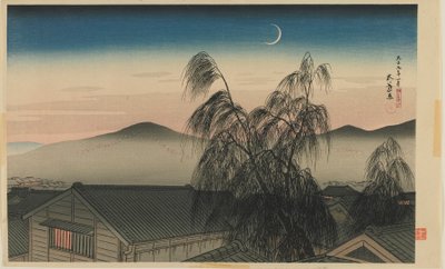 Evening Moon in Kobe by Goyo Hashiguchi