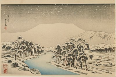 Mount Ibuki in Snow, Taisho era, January 1920 by Goyo Hashiguchi