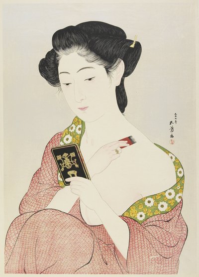 Woman Applying Makeup, 1918 by Goyo Hashiguchi