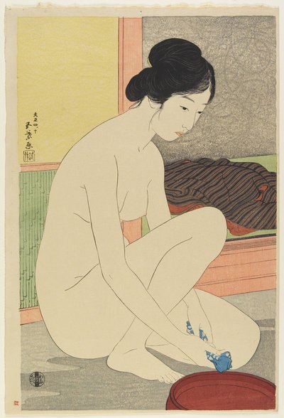 Woman at the Bath by Goyo Hashiguchi