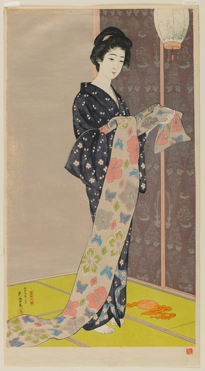 Woman in a Summer Kimono (Kaso no musume) by Goyo Hashiguchi