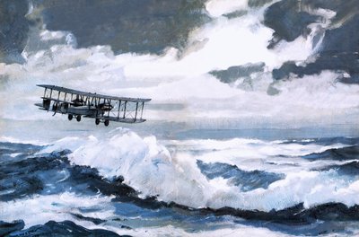 Vickers Vimy Making Its Record-Breaking Transatlantic Flight by Graham Coton