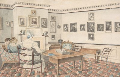 Drawing Room at Hatton, Warwickshire by Granddaughters of Dr. Samuel Parr.