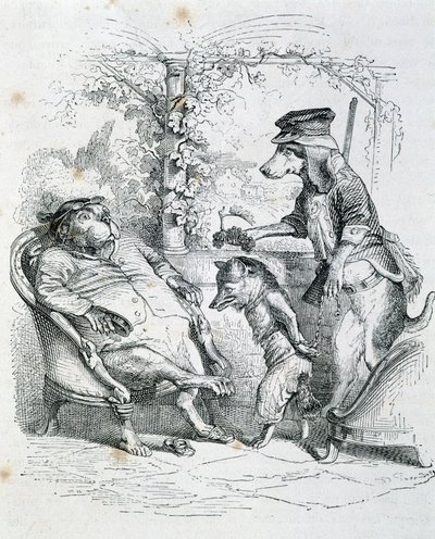 The Two Dogs and the Riffler Fox - by Grandville by Grandville