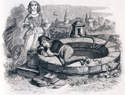 The Fortune and the Child - Fables by La Fontaine by Grandville