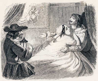 The Husband, the Wife and the Thief - Fables by La Fontaine by Grandville
