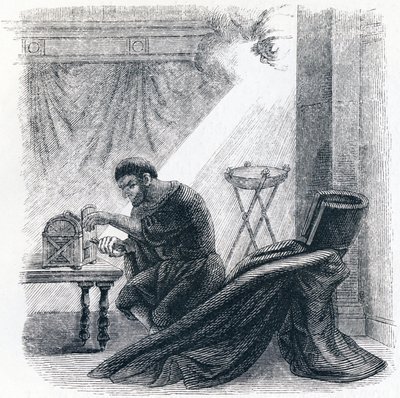 The oracle and the ungodly - Fables by La Fontaine by Grandville