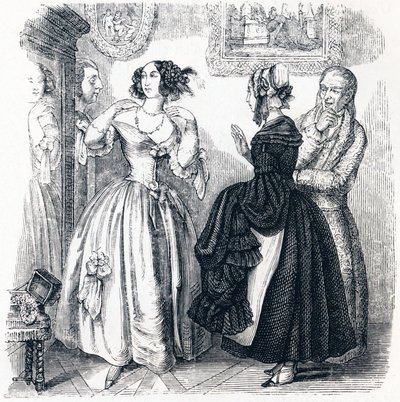 The Young Widow - Fables by La Fontaine by Grandville