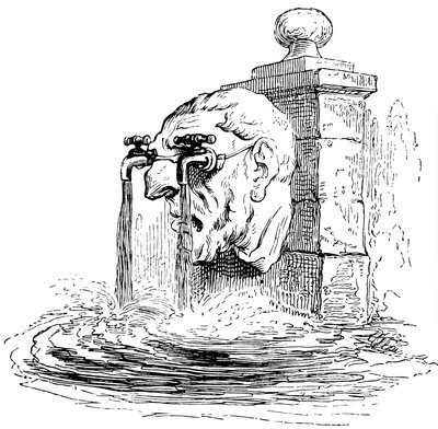 Fountain with the Pediment of Human Head: Man