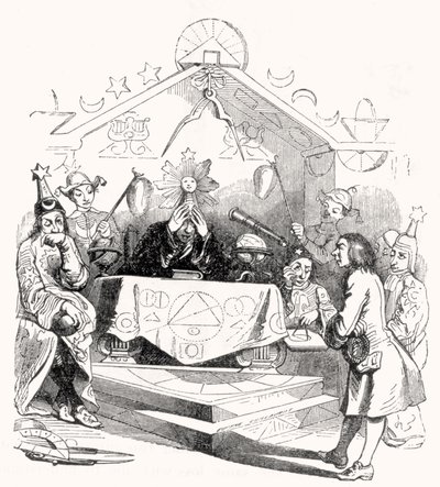 Gulliver in front of the King of Laputa by Grandville