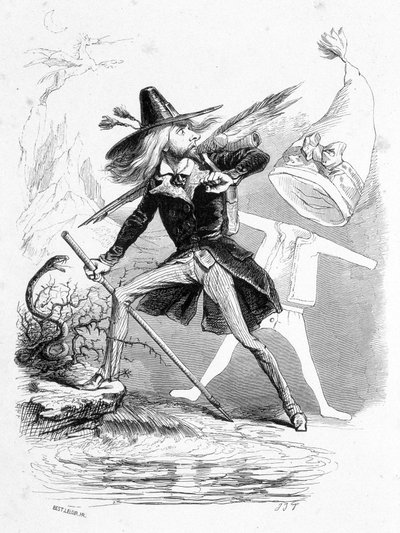 In “Jérôme Paturot in search of a social position” by Louis Reybaud by Grandville