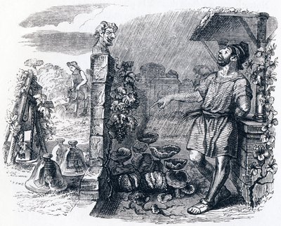 Jupiter and the Farmer - Fables by La Fontaine by Grandville