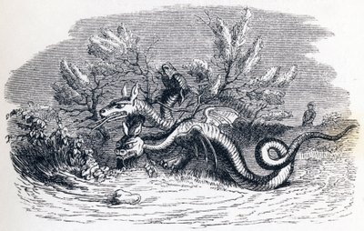 The Dragon with Many Heads and the Dragon with Many Tails - Fables by La Fontaine by Grandville