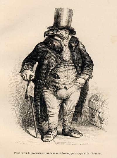 Vulture as a Real Estate Owner by Grandville