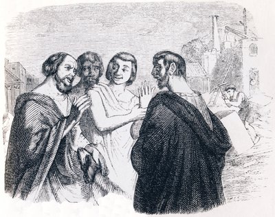 Speech of Socrates - Fables by La Fontaine by Grandville
