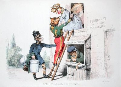 The Abduction or The Cunning Ruse, Caricature from 