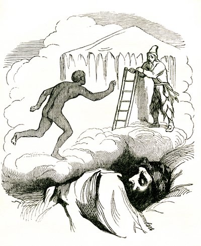 The Adventures of Robinson Crusoe by Daniel Defoe, late 19th century (engraving) by Grandville (1803 47)