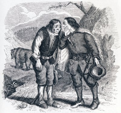 The Bear and the Two Friends - Fables by La Fontaine by Grandville
