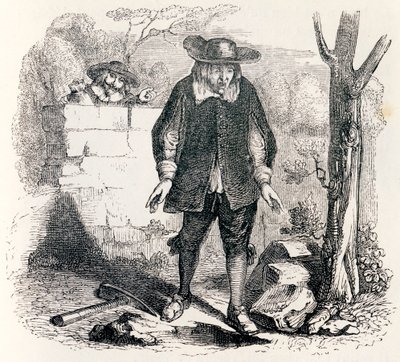 The Burner and His Compere - Fables by La Fontaine by Grandville