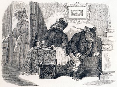 The City Rat and the Field Rat - Fables by La Fontaine by Grandville