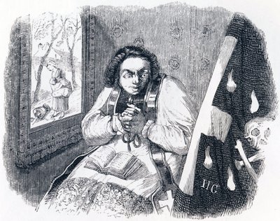 The Cure and Death - Fables by La Fontaine by Grandville
