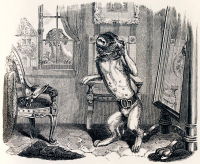 The Dog with the Cut Ears - Fables by La Fontaine by Grandville