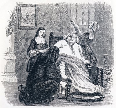 The Drop and the Spider - Fables by La Fontaine by Grandville