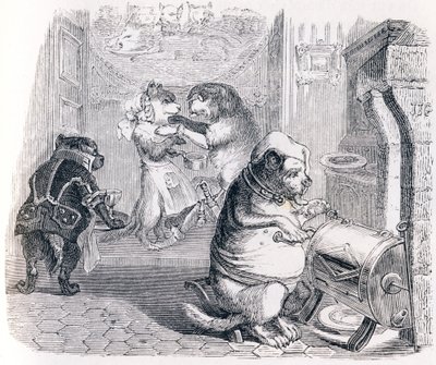 The Education - Fables by La Fontaine by Grandville