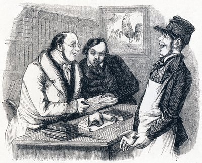 The Rooster and the Pearl - Fables by La Fontaine by Grandville
