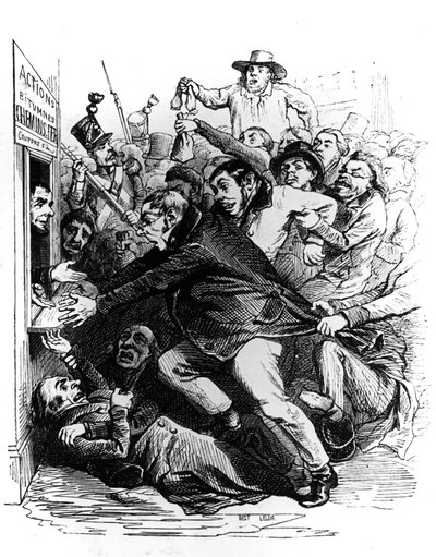 The shareholders (engraving after drawing by Jean Ignace Isidore) by Grandville (1803 47)