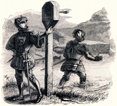 The two adventurers and the talisman - Fables by La Fontaine by Grandville
