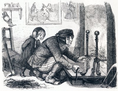 The Villager and the Snake - Fables by La Fontaine by Grandville