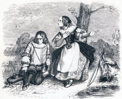 Tircis & Amarante - Fables by La Fontaine by Grandville