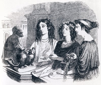 Testament Explained by Aesop - Fables by La Fontaine by Grandville