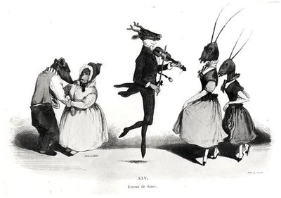 A Couple of Dogs, from Les Metamorphoses du Jour series by Grandville