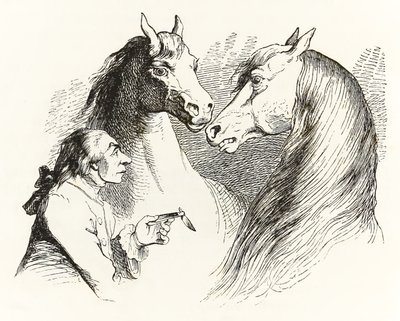 Gulliver Converses with Talking Horses in Houyhnhnms Land, from Gulliver