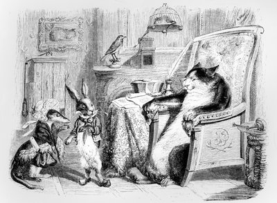 The Cat, the Weasel and the Little Rabbit, Illustration for 