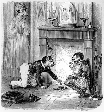 The Monkey and the Cat, Illustration for 