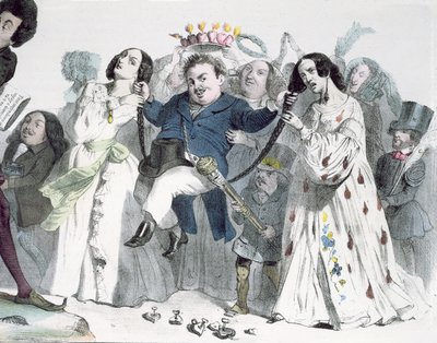 Caricature of Honore de Balzac by Granville