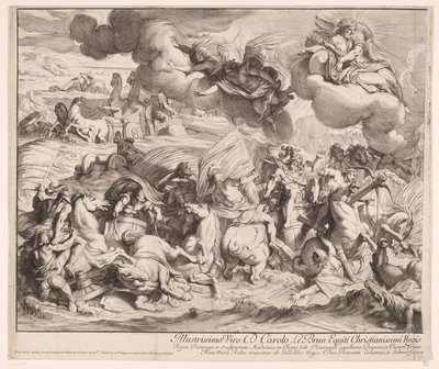 Passage Through the Red Sea (left part) by Gérard Audran