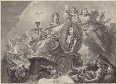 Allegorical Portrait of Louis XIV, King of France by Gérard Edelinck