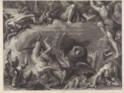 Allegorical Equestrian Portrait of Louis XIV, King of France by Gérard Edelinck