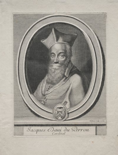 Cardinal Jaques Davey Duperron by Gérard Edelinck