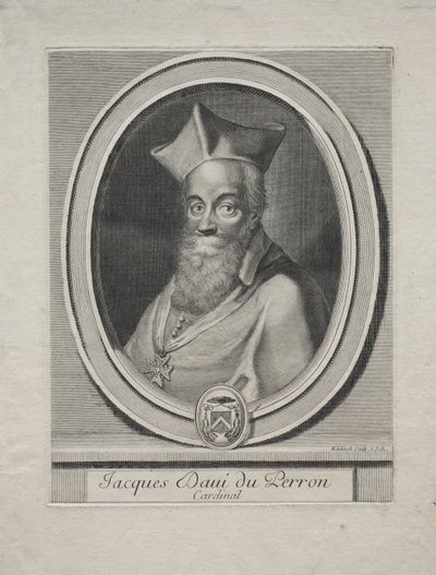Cardinal Jacques Davy Duperron by Gérard Edelinck
