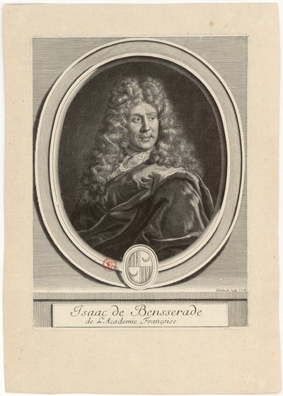 Isaac de Bensserade of the French Academy by Gérard Edelinck